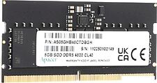 Оперативная память Apacer 8ГБ DDR5 SODIMM 4800 МГц AS08GHB48CTDBGH Оперативная память Apacer 8ГБ DDR5 SODIMM 4800 МГц AS08GHB48CTDBGH
