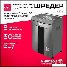 Шредер Deli 9919