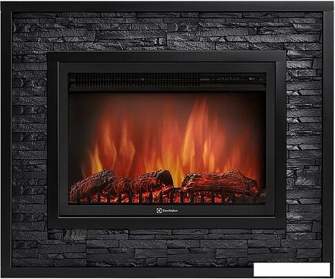 Портал Firelight Loft 30 (камень черный/черная эмаль)