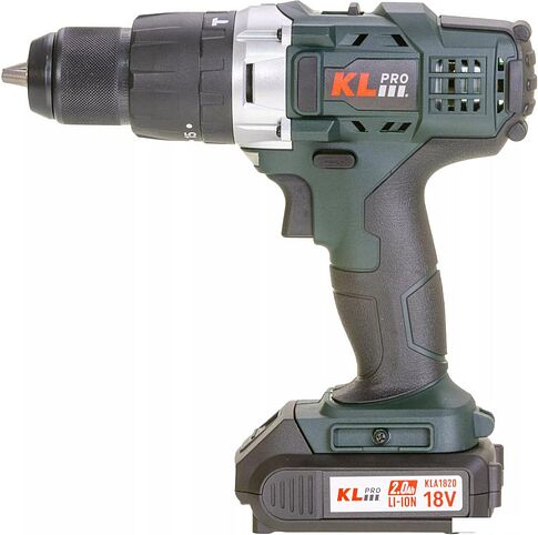 Ударная дрель-шуруповерт KLPRO KLDM18-20 (с 2-мя АКБ, кейс)