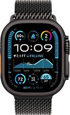 Умные часы Apple Watch Ultra 2 LTE 49 мм (титановый корпус, черный/черный, миланская петля M)