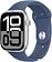 Умные часы Apple Watch Series 10 46 мм (алюминиевый корпус, серебристый/синий, спортивный силиконовый ремешок M/L)