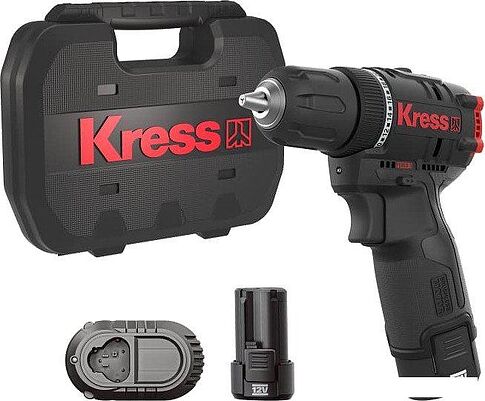 Ударная дрель-шуруповерт Kress KUC12 (2 АКБ, кейс)