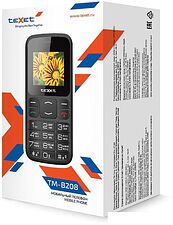 Мобильный телефон TeXet TM-B208 (черный) Мобильный телефон TeXet TM-B208 (черный)