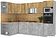 Готовая кухня Интерлиния Мила Лайт 1.68x3.0 левая (дуб золотой/бетон/дуб бунратти)