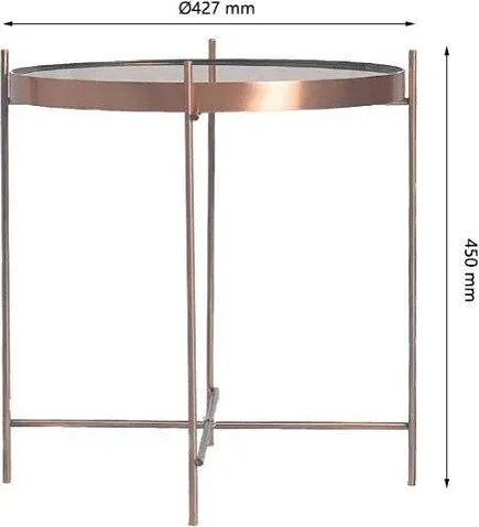 Журнальный столик Bergenson Bjorn Josen TAI-JS-TBL-MTMR-PNK-42 (розовый/медный)