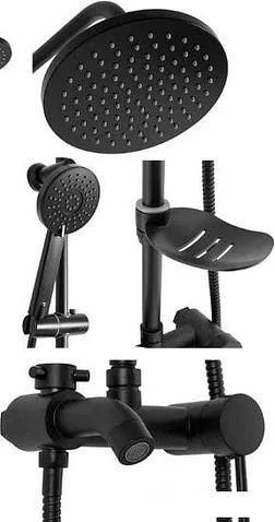 Душевая система Rea Luis REA-P7005 (черный)