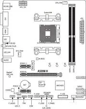 Материнская плата Gigabyte A520M H (rev. 1.0) Материнская плата Gigabyte A520M H (rev. 1.0)