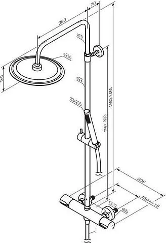 Душевая система  Damixa Scandinavian Pure 936800300