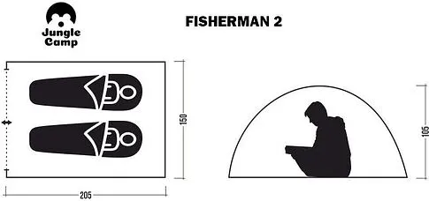 Треккинговая палатка Jungle Camp Fisherman 2 (камуфляж)