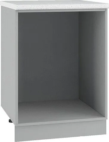 Шкаф напольный ДСВ Тренто СК2 600 (серый/белый)