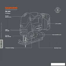 Электролобзик Daewoo Power DAJ 2221Li Set (с 1-им АКБ)