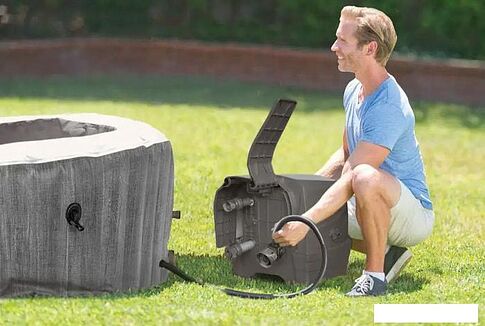 Надувной бассейн Intex Bubble Massage Deluxe 28442 (216x71) с джакузи