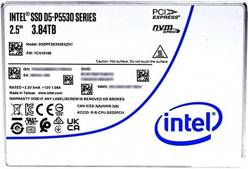 SSD Intel D5-P5530 3.84TB SSDPF2KX038XZN1