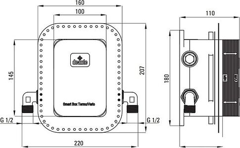 Душевая система  Deante Box Gold BXYZGEBT