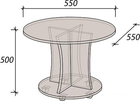 Журнальный столик Артём-Мебель Авеню СН-126.06 (дуб крафт табачный)
