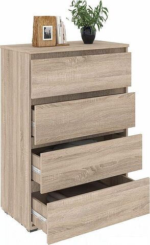 Комод Кортекс-мебель Бари 80 4ш (дуб сонома/дуб сонома/дуб сонома)