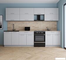 Готовая кухня Интерлиния Мила Gloss 60-30 (пепел софт/пепел софт/травертин серый) Готовая кухня Интерлиния Мила Gloss 60-30 (пепел софт/пепел софт/травертин серый)