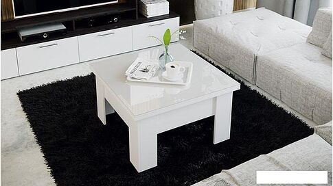 Стол-трансформер Трия Glance тип 1 (белый/стекло белый глянец)