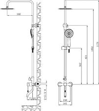 Душевая система  Esko VST3000S