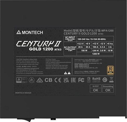 Блок питания Montech Century II 1200W