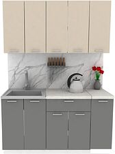 Готовая кухня ЭлиГард Lion 1.5 (персидский жемчуг/дымчатый алмаз/королевский опал)