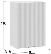 Шкаф навесной Трия Кимберли 1В5 (белый/сноу)