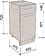 Шкаф напольный Артём-Мебель 400мм СН-114.08-Ш (ДСП дуб крафт белый)