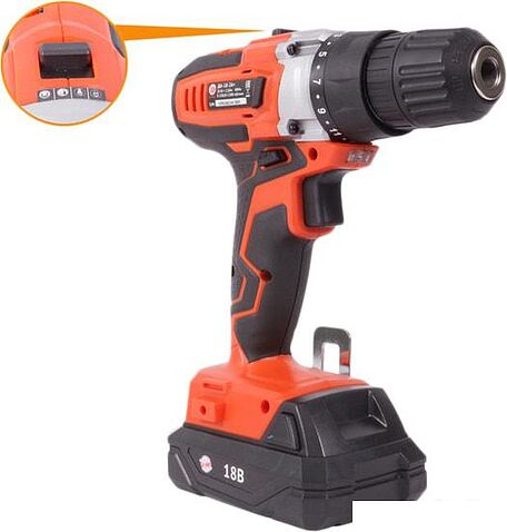 Дрель-шуруповерт Калибр ДА-18-2А+ (с 2-мя АКБ)