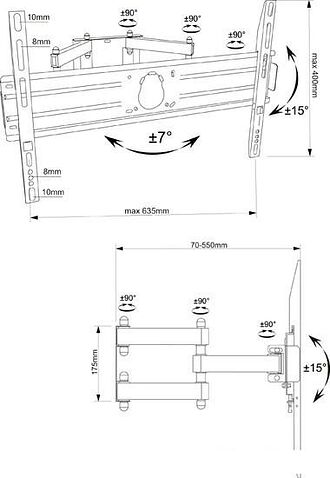Кронштейн Electric Light КБ-01-72-У (черный)