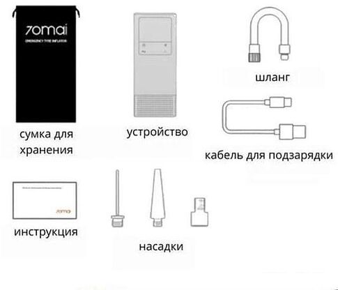 Автомобильный компрессор 70mai Air Compressor Wireless Midrive TP05