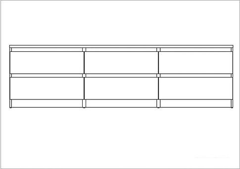 Тумба Mio Tesoro Кастор 6 ящиков 2.03.03.110.3 (дуб сонома)