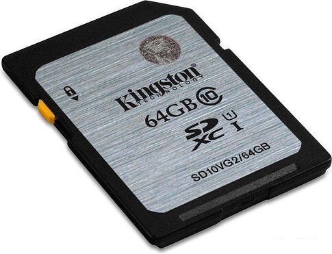 Карта памяти Kingston SDXC (Class 10) 64GB (SD10VG2/64GB)