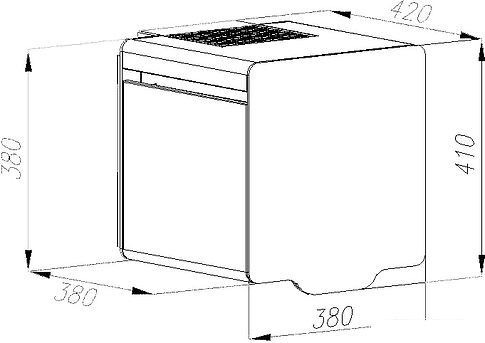 Кухонная вытяжка Ciarko Rubika 38 (белый)