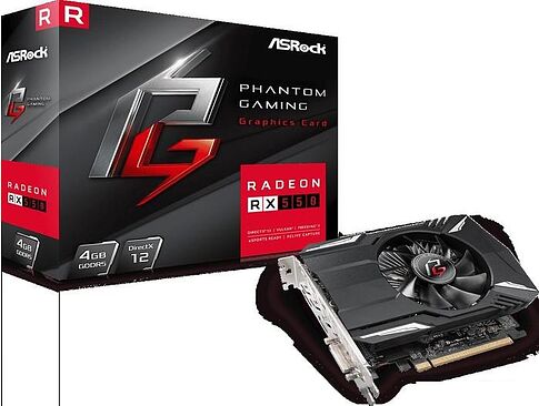 Видеокарта ASRock Phantom Gaming Radeon RX550 4G
