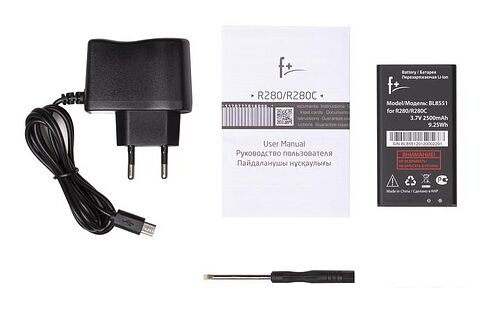 Мобильный телефон F+ R280C (черный/оранжевый)