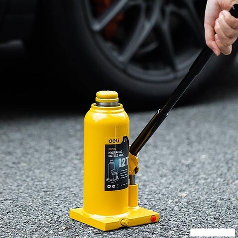 Бутылочный домкрат Deli DQ71012 12т