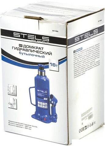 Бутылочный домкрат Stels 51168 16т