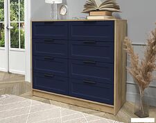 Комод Интерлиния Концепт Тренд КТ-К117 (дуб золотой/индиго)