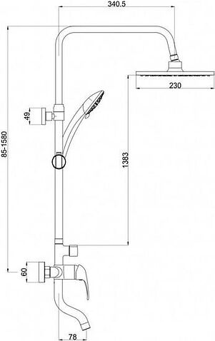Душевая система  Gross Aqua Basic GA9005SMD01