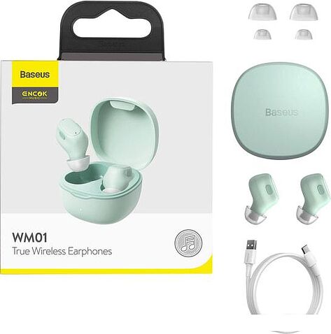 Наушники Baseus Encok WM01 (мятный)