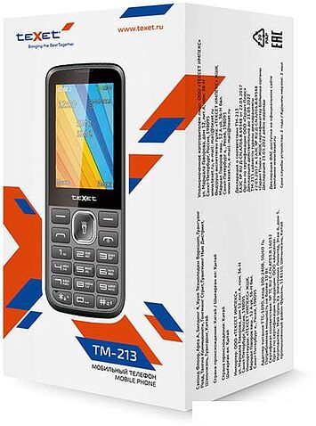Мобильный телефон TeXet TM-213 (черный)