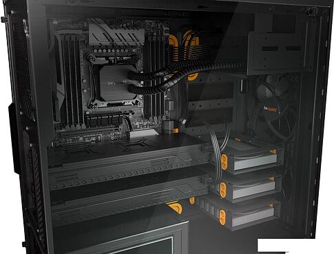 Корпус be quiet! Pure Base 600 с окном (черный/оранжевый)