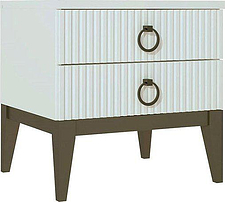 Тумба Ангстрем Хилтон спальня ХТ-302.03 (Д) исп.3 (Д1, белый премиум)