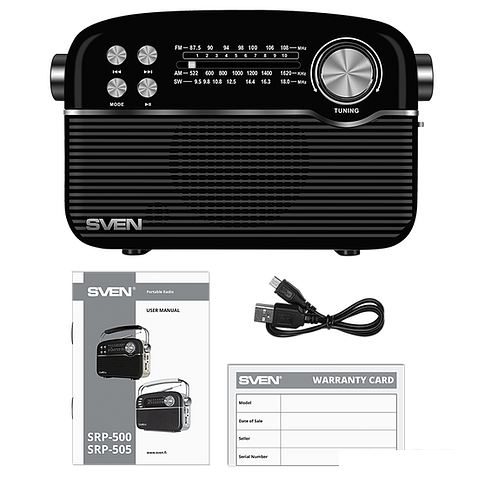 Радиоприемник SVEN SRP-500 (черный)