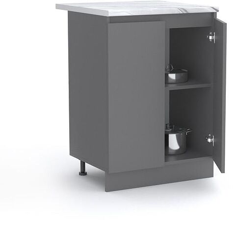 Шкаф напольный Артём-Мебель Мэри 600мм СН-114.230 (серый графит)