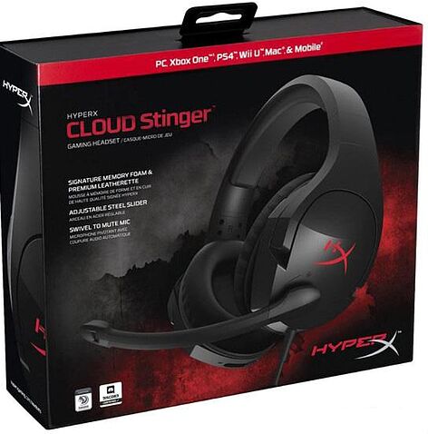 Наушники с микрофоном Kingston HyperX Cloud Stinger [HX-HSCS-BK/EE]
