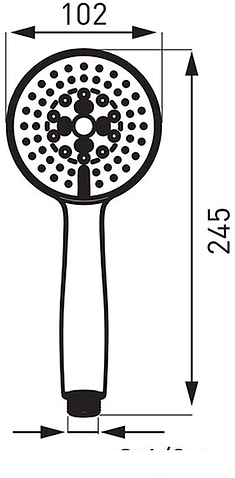 Душевая лейка Ferro Bello 5F S580B