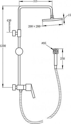 Душевая система  Gota Rocio 635241-GOTA
