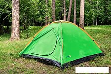 Треккинговая палатка Sundays Summer 4 (зеленый/желтый)